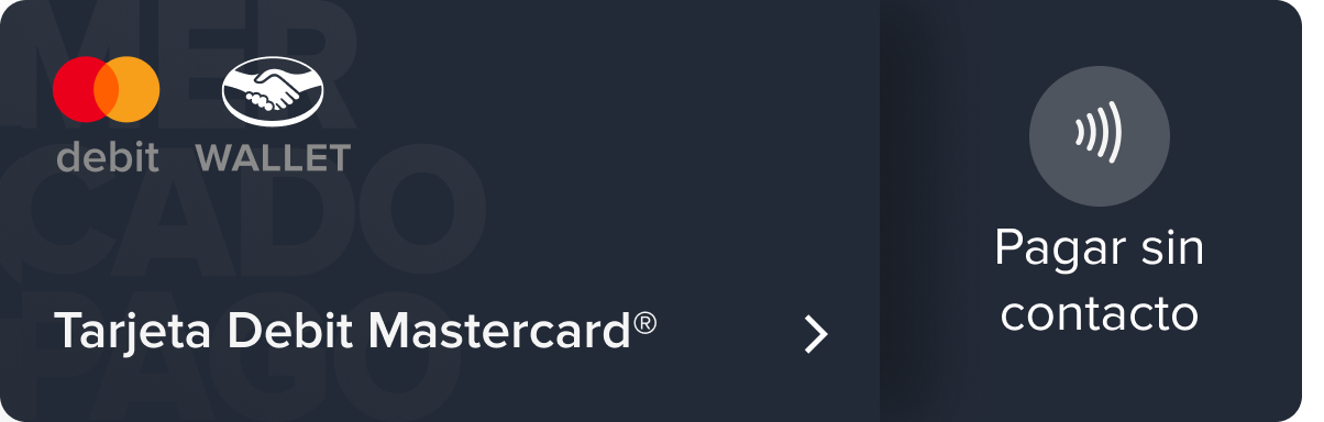 Tarjeta Debit Mastercard en la pantalla de inicio